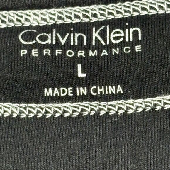 CALVIN KLEIN Performance Womens L‎ Knit Pants Black Stripe Comfort  Gym Workout - Picture 5 of 12